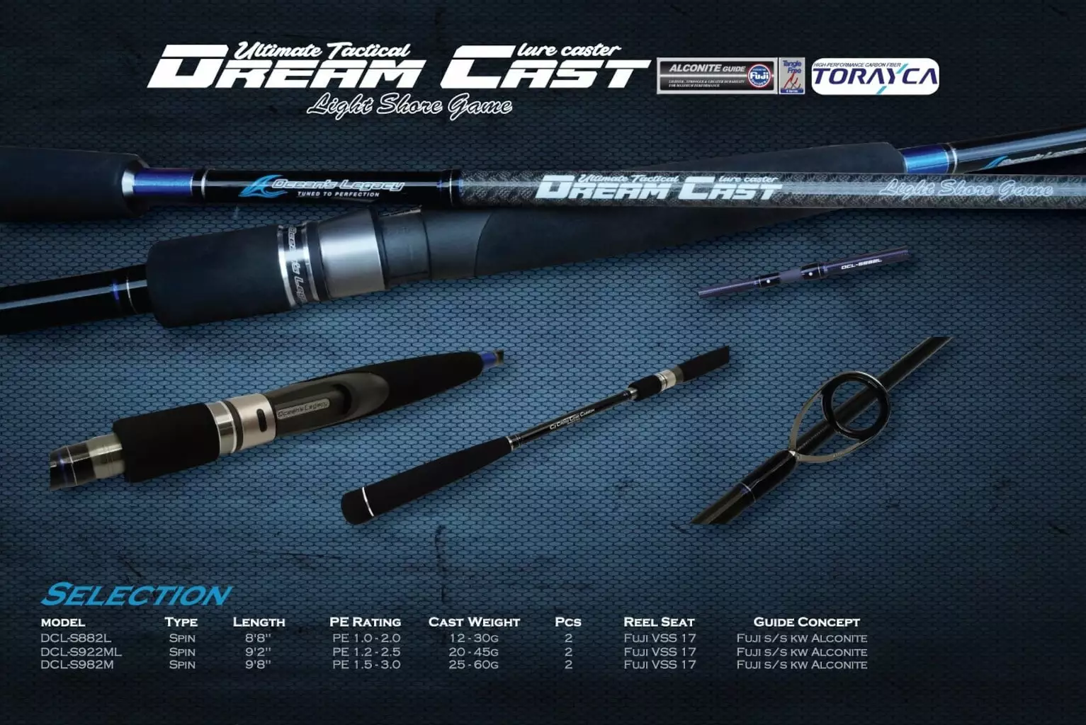 Ocean’s Legacy Dream Cast Spin Rods 3 Ocean’s Legacy Dream Cast Spin Rods