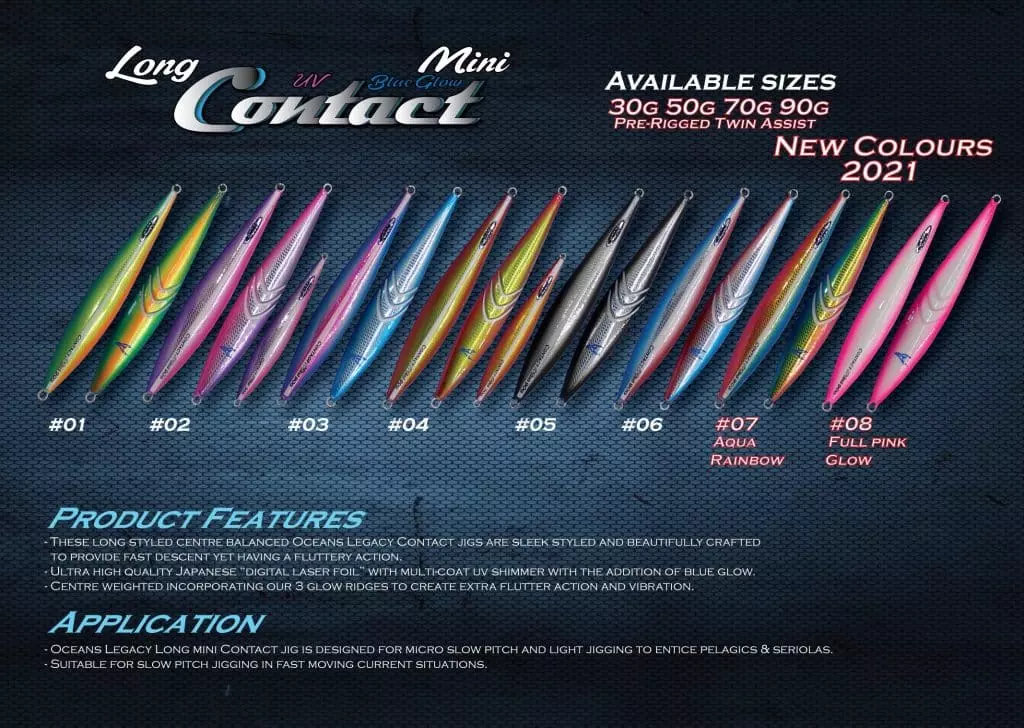 OCEAN’S LEGACY LONG CONTACT JIG 70G 3 OCEAN’S LEGACY LONG CONTACT JIG 70G